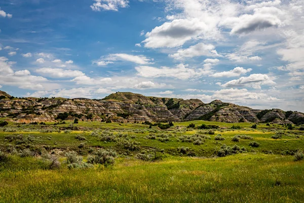 Panoramiczny Widok Malowniczej Jazdy North Unit Theodore Roosevelt National Park — Zdjęcie stockowe