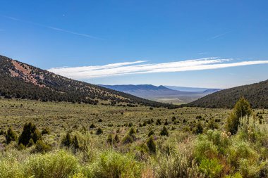 Idaho 'daki Kayalar Şehri' ndeki Circle Creek Overlook Yolu 'ndan Smoky Mountain' ın görüntüsü.