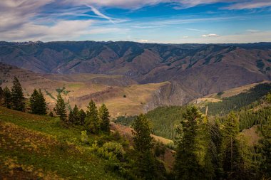 A view into Idaho from Hells Canyon Overlook in Oregon. clipart