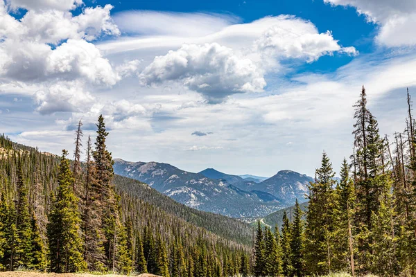 Панорамний Вид Національний Парк Rocky Mountain National Park Colorado Trail — стокове фото