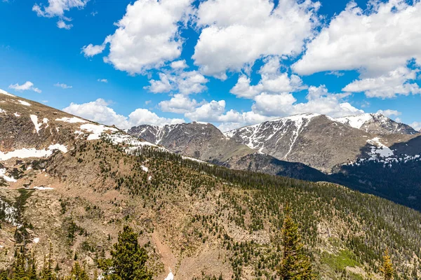 Een Panoramisch Uitzicht Rocky Mountain National Park Colorado Vanaf Trail — Stockfoto