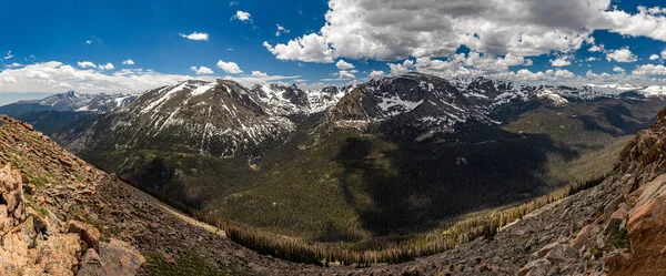 Панорамний Вид Національний Парк Rocky Mountain National Park Colorado Trail — стокове фото