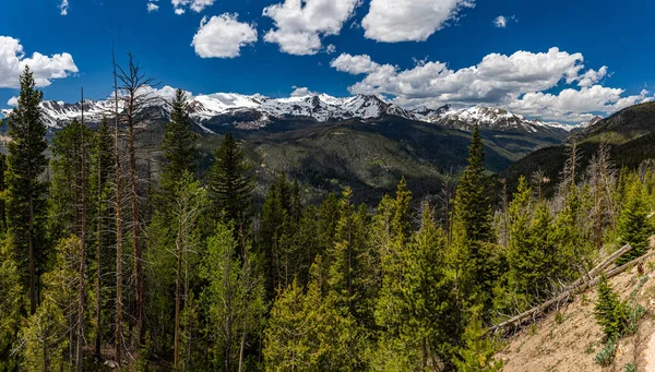 Een Panoramisch Uitzicht Rocky Mountain National Park Colorado Vanaf Trail — Stockfoto