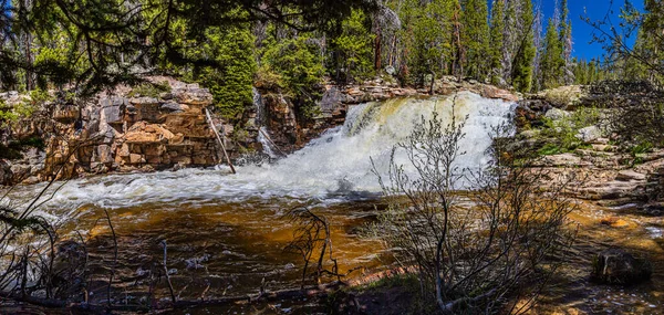Provo River Falls Uma Série Cachoeiras Floresta Nacional Wasatch Utah — Fotografia de Stock