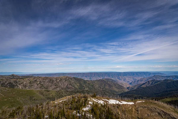 Das Heaven Gate Vista Überblickt Den Seven Devils Mountain Und — Stockfoto
