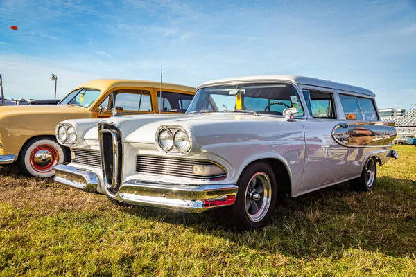 Daytona Beach Usa November 2018 White 1958 Ford Edsel Roundup — Stock Photo, Image