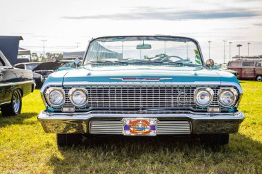Daytona Plajı, FL / USA- 24 Kasım 2018: 1963 Chevrolet Impala SS Üstü açılabilir Fall 2018 Daytona Türkiye Koşu.