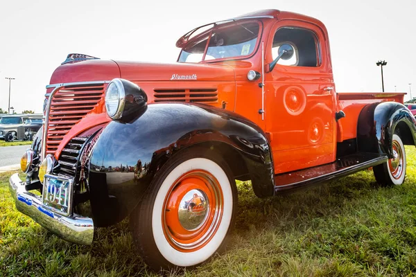 Daytona Beach Usa 2018 November Helyreállított Narancssárga Fekete 1941 Plymouth — Stock Fotó