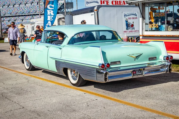 Daytona Beach Usa 2018 November 1957 Zöld Cadillac Sorozat Fleetwood — Stock Fotó