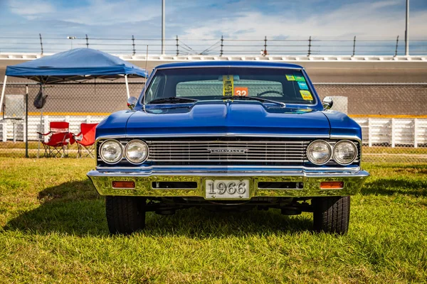 Daytona Beach Usa Νοεμβρίου 2018 1966 Μπλε Chevrolet Chevelle Πόρτα — Φωτογραφία Αρχείου