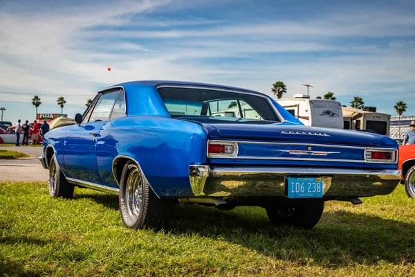 Daytona Beach Noviembre 2018 1966 Azul Chevrolet Chevelle Puerta Dura —  Fotos de Stock