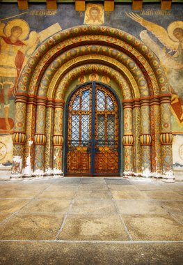 Cephe Uspensky Katedrali Moskova Kremlin Rusya'da