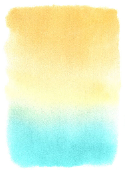 Abstract watercolor orange and blue background