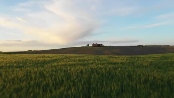 Paysage toscan. Green Hills. Vue Aérienne. Un drone 