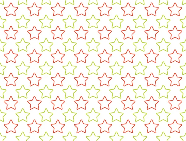 Red and green star texture Christmas background — Stock Vector