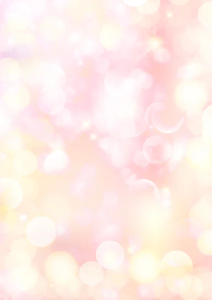 Gele en roze kleurovergang leeg zeepbel bokeh achtergrond — Stockfoto