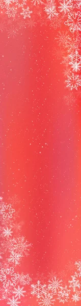 Invierno rascacielos rojo banner fondo con copo de nieve — Archivo Imágenes Vectoriales