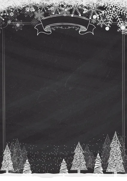 Klasické tabule zimní Vánoční pozadí — Stockový vektor