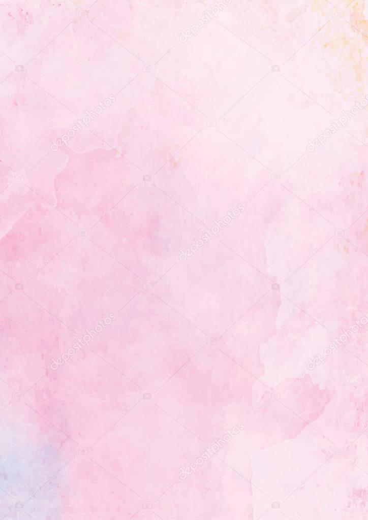Pastel pink watercolor abstract textured paper background 