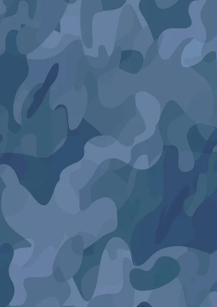 Camouflage bleu motif fond de mode — Image vectorielle