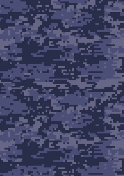 Цифровий темно-синій військовий камуфляж текстури фон — стоковий вектор