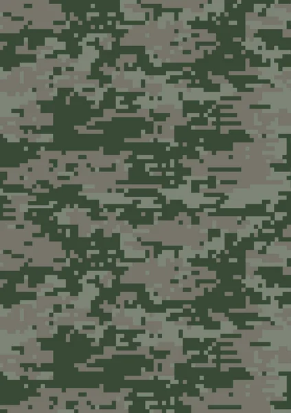 Camouflage militaire vert foncé numérique texture arrière-plan — Image vectorielle