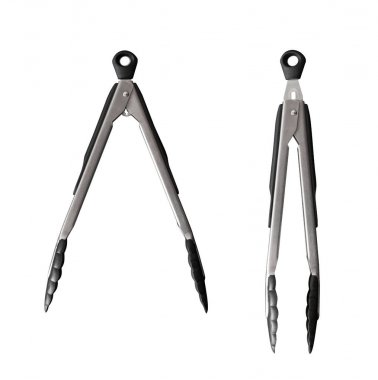 Barbekü için izole mutfak eşyaları gümüş ekipman araç