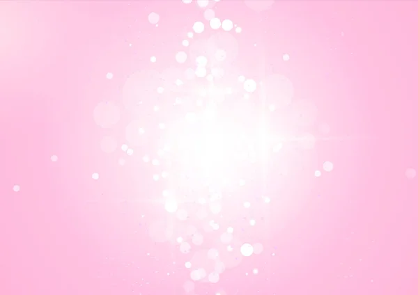 Fantasie kleurovergang roze bokeh effect achtergrond — Stockvector