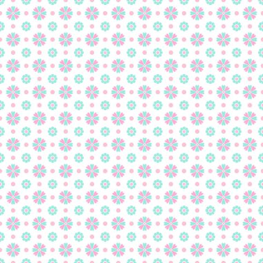 Pape kaydırma sorunsuz pastel pembe ve yeşil çiçek deseni Hediyelik