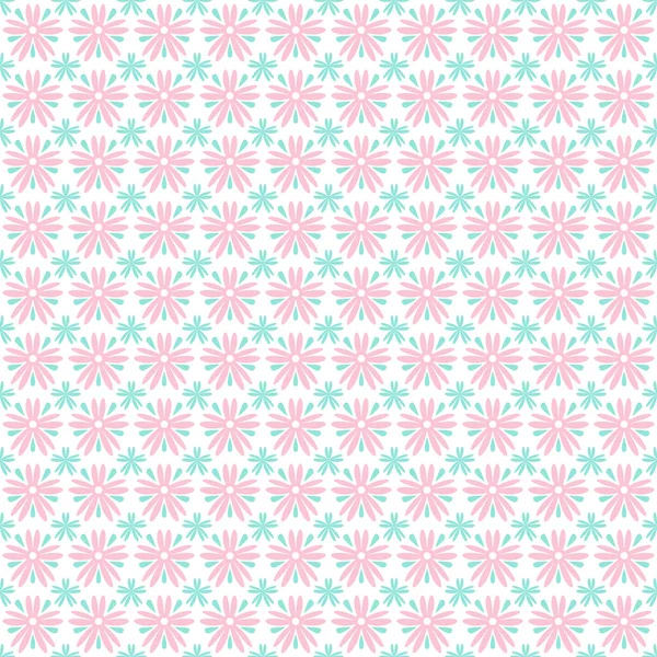 Sömlös pastell rosa och grön blomma mönster presentpapper pape — Stock vektor