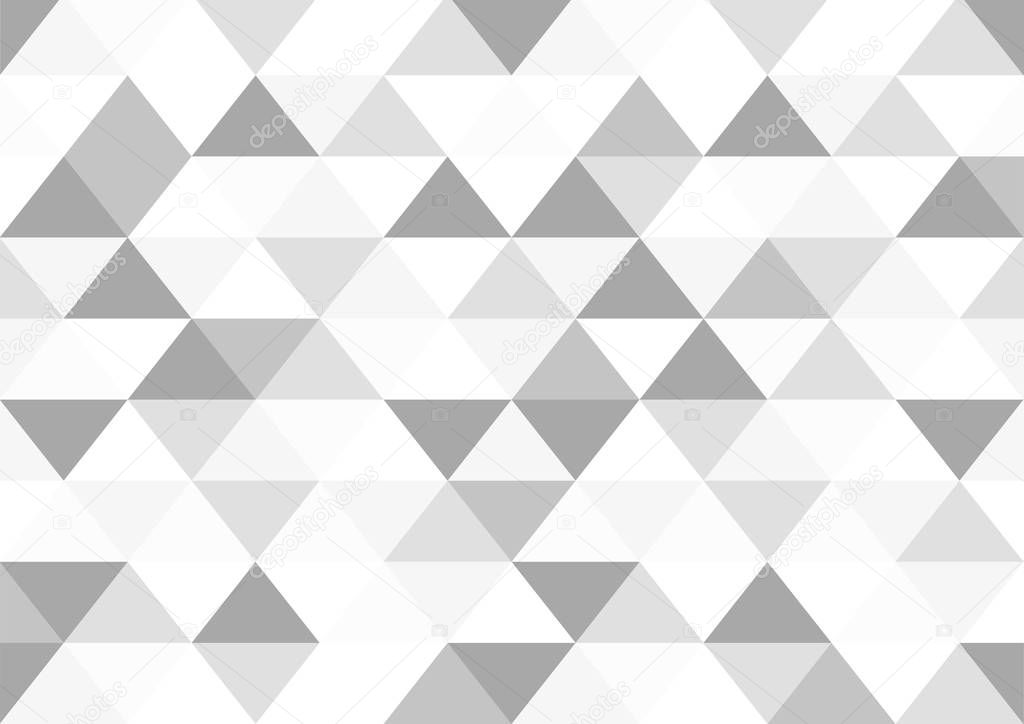 Seamless grayscale triangle pattern textured background 