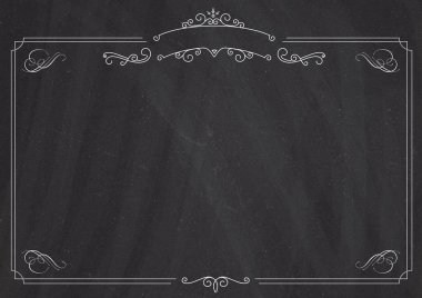 Dokulu arka plan süs retro sınır ve yazı tahtası