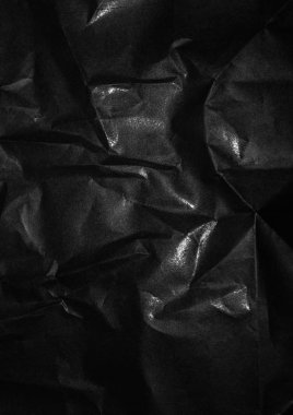 Buruşuk kağıt boş soyut siyah dokulu 