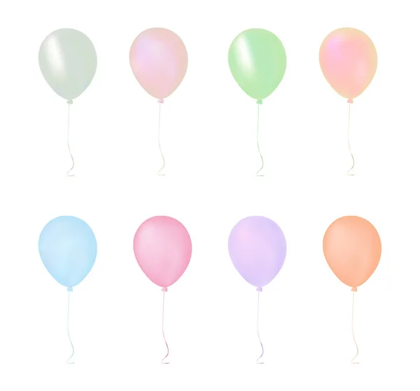 Balão de ar colorido isolado do evento da reunião do pastel —  Vetores de Stock