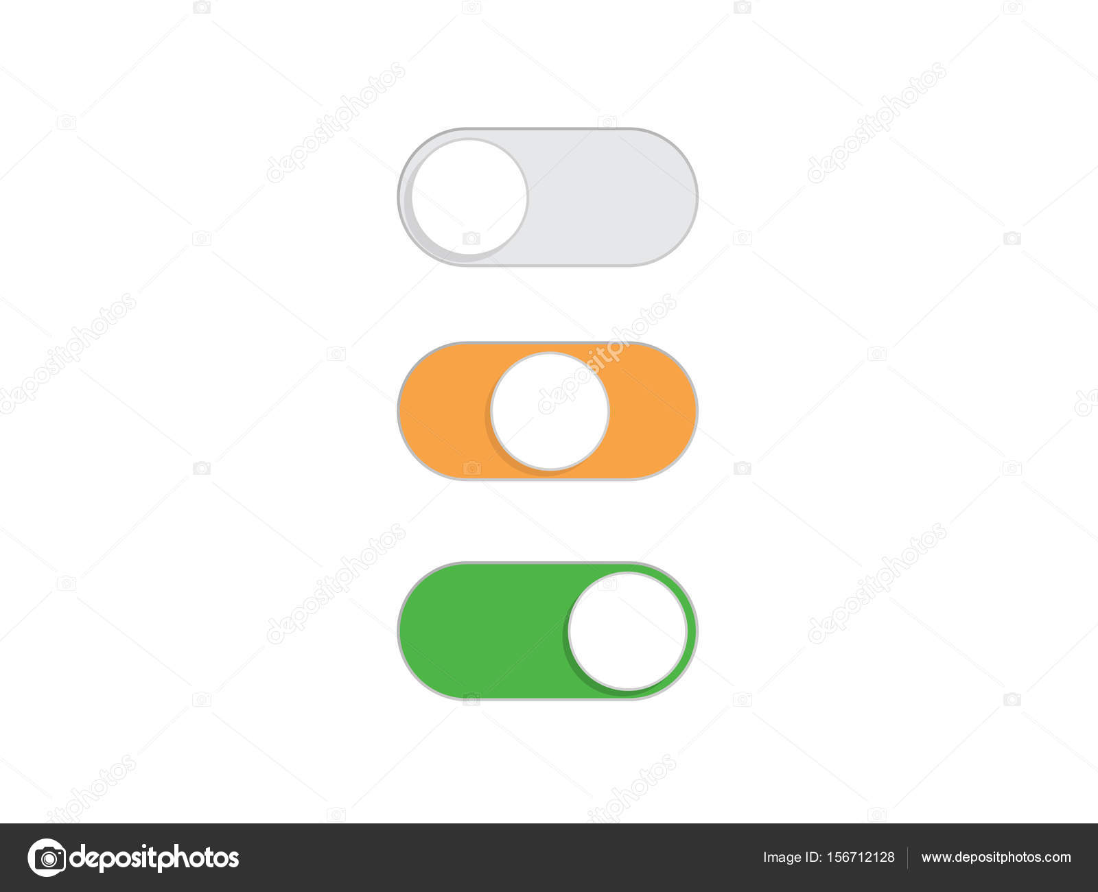 Download Flat Simple On Off Toggle Switch Button Vecto Stock Vector Image By C Cougarsan 156712128