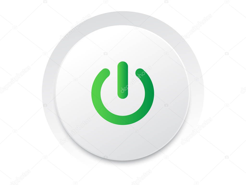 Simple circle play UI switch button vector vector forma