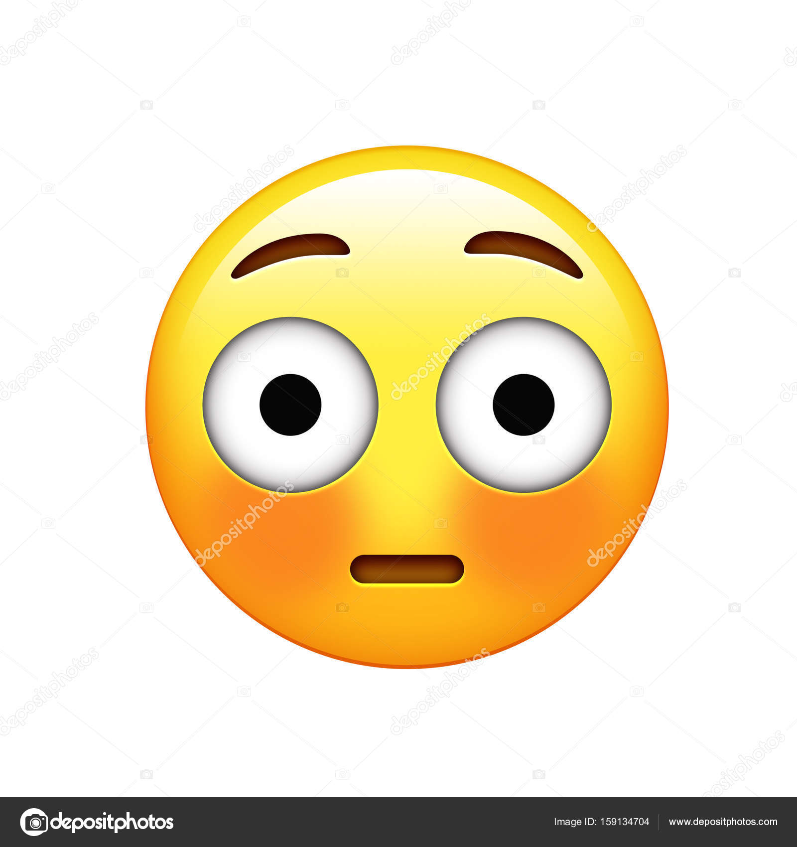 Emoji gelb peinliches Gesicht und gerötete rote Wangen Symbol  Stockillustration von ©cougarsan #159134704, image size:1600x1700