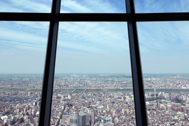 Cityscape, yol, Japonya gezi kuleden bina