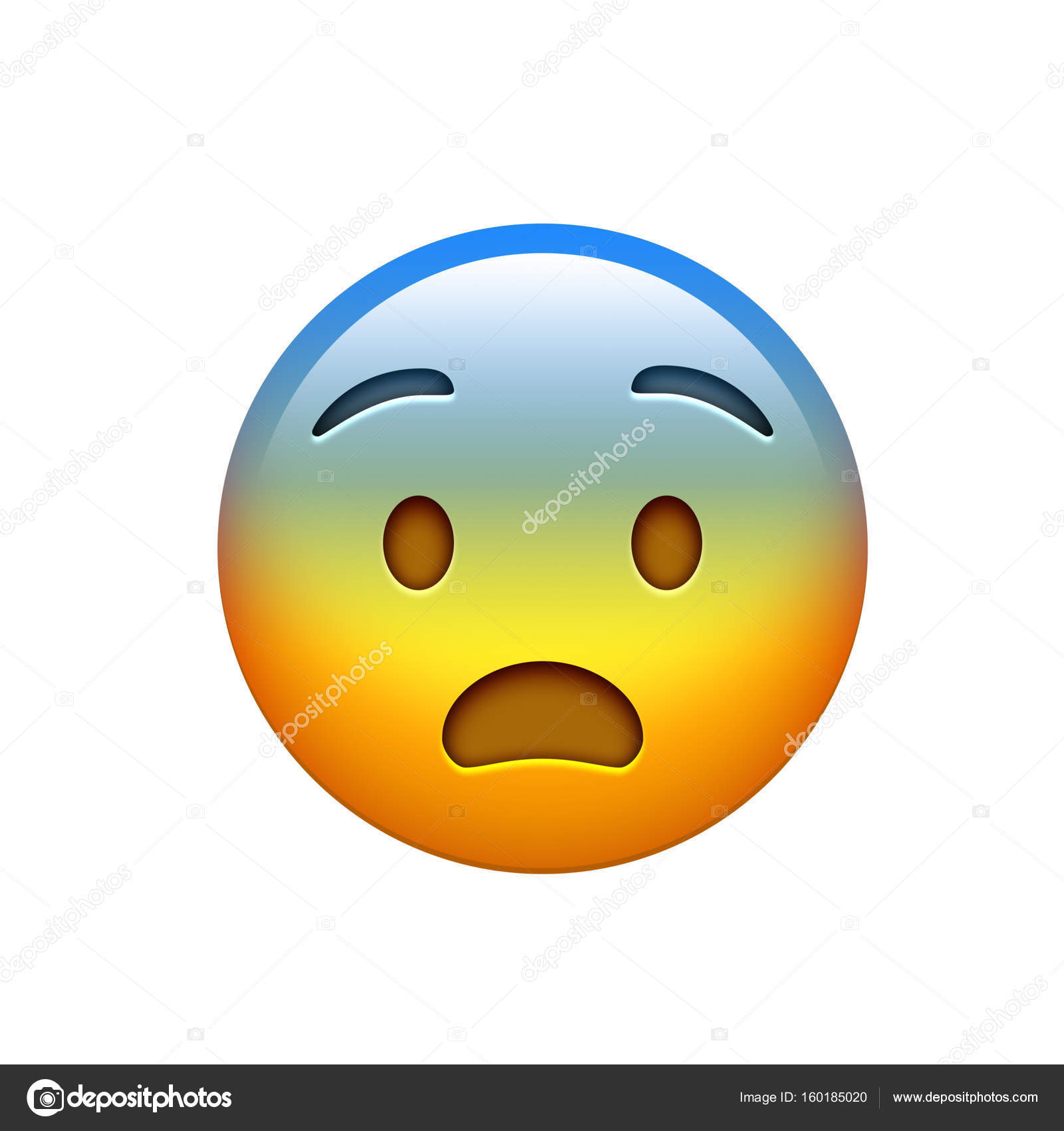 Isolierte Emojis gelb Kopfschmerzen gespenstisches Gesicht Symbol  Stockillustration von ©cougarsan #160185020, image size:1600x1700