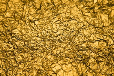 Altın parlak soyut metalik buruşuk kağıt arka plan