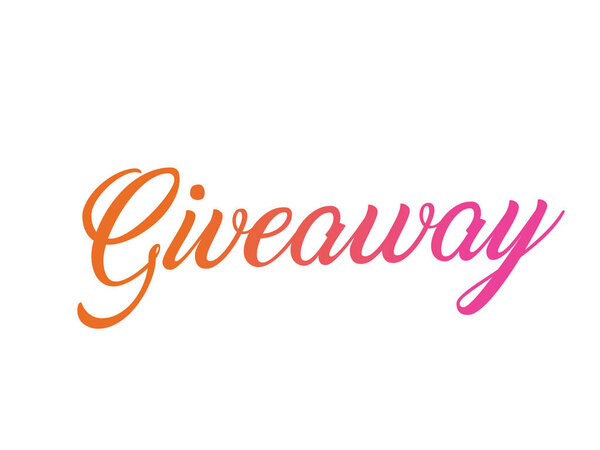 Красочный градиент изолированное рукописное слово GIVEAWAY
