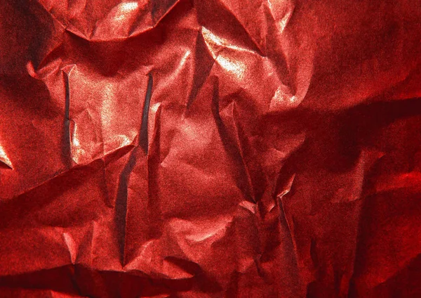 Natal vermelho brilho brilhante abstrato crumpled papel fundo — Fotografia de Stock