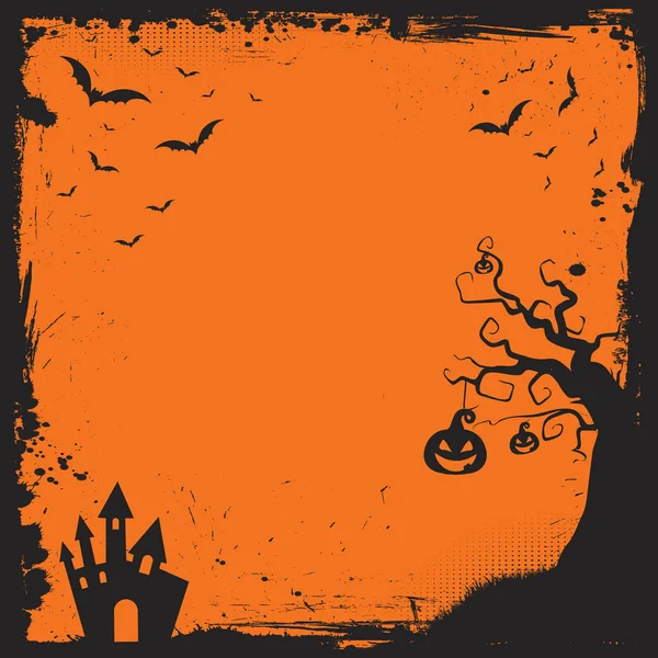 Halloween element met rand- en achtergrondkleuren sjabloon — Stockvector