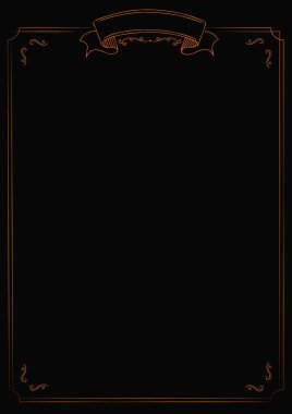 Siyah ve turuncu Halloween arka plan, şerit başlık ve Fransız