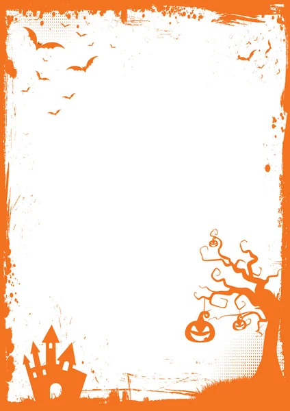 Elemento Halloween con borde y v plantilla de fondo — Vector de stock