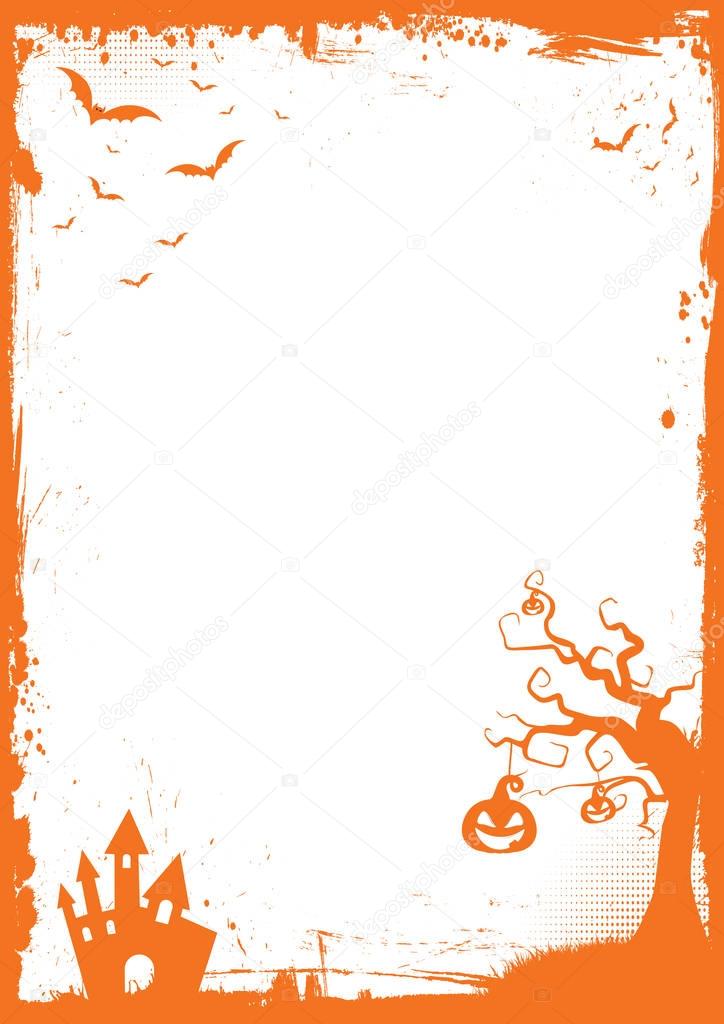 Halloween element with border and v background template