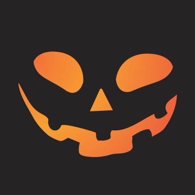 Turuncu degrade Cadılar Bayramı tatil kabak yüz düz simgesi