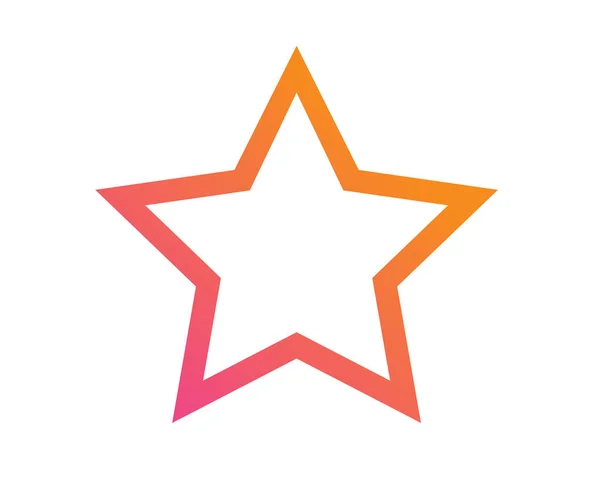 Vector gradient orange to pink star diamond icon — Stock Vector