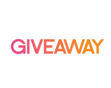 Promosyon için renkli gradyan serif yazı tipi word Giveaway
