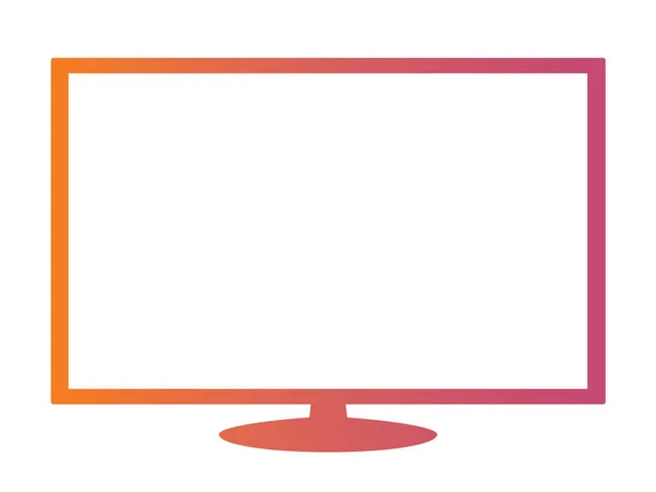 Oranye terisolasi ke merah muda gradien batas televisi - Stok Vektor